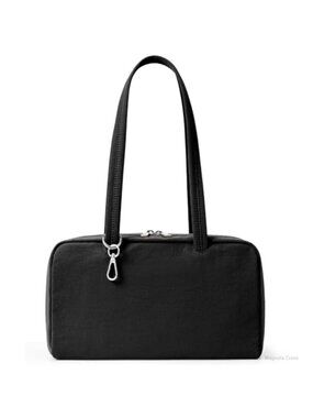 Nylon Bowler Tote Bag Shoulder Purse with Keychain Clip